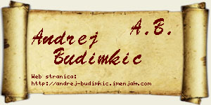 Andrej Budimkić vizit kartica